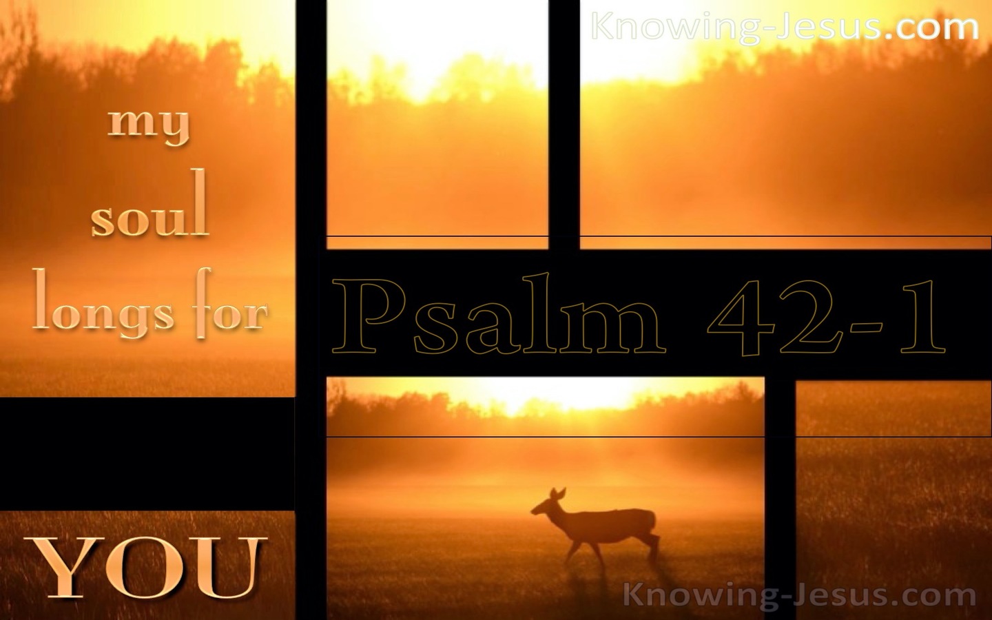 Psalm 42:1 As The Deer Pants For Water (black)